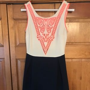 Sugarlips Navy & Cream Dress